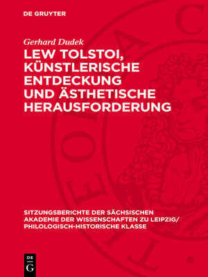 cover image of Lew Tolstoi, künstlerische Entdeckung und ästhetische Herausforderung